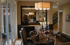 Antique-framed-mirror-in-dining-room