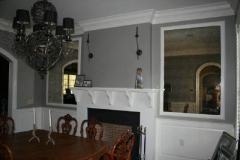 Antique-framed-mirrors-in-dining-room