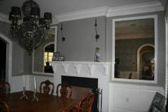 Antique-framed-mirrors-in-dining-room