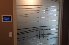 Custom-sandblasted-glass-passage-doors