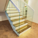 Glass railings at home.