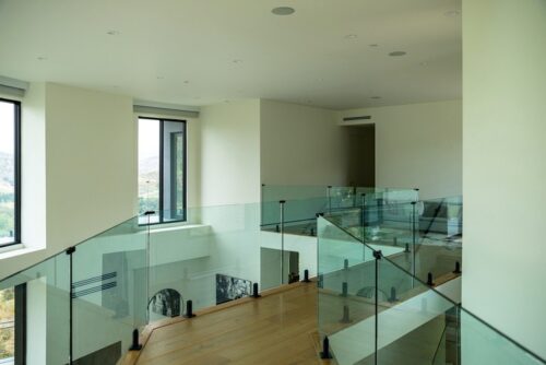 Glass railings at home
