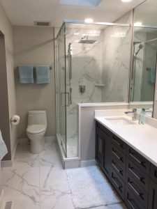 Ensuite shower after