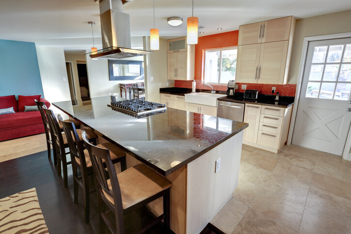 A custom glass countertop for kitchens that integrates seamlessly with your existing décor.